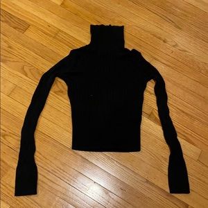 Aeropostale cropped black turtleneck